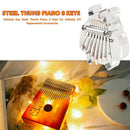 8 Keys Keyboard Instrument Portable Thumb Piano Transparent Acrylic Beginners