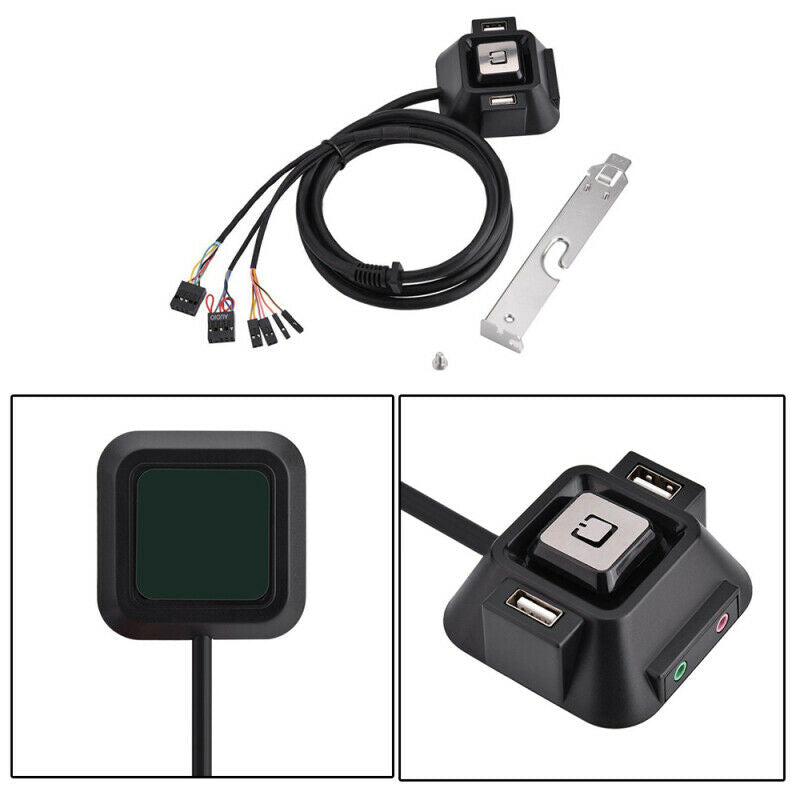 1.2 m PC Desktop Computer Case Power Supply on/off USB Reset HDD Button zxc