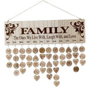 Wood Birthday Reminder Boards Plaque Sign Family &Friend DIY Calendar
