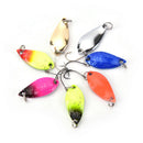 7pcs 3cm 5g colorful trout lure fishing spoon bait single hook*metal fishing FT