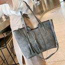 Retro Tassel Women Bag Chain One Shoulder Big Bag Large Capacity Messenger