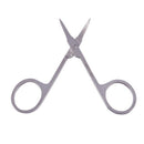 Woman Slanted Tip Stainless Steel Eyebrow Scissors Trimmer Cosmetic Tool Si K4J3