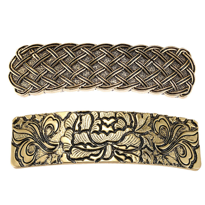 2x Celtic Viking Carved Hairpin Hair Clips