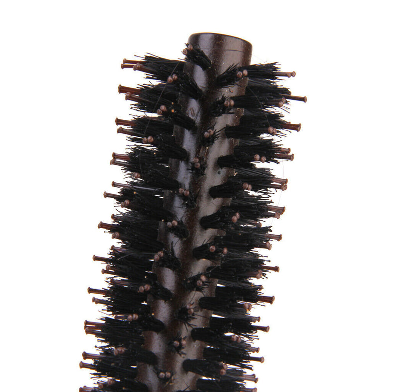 Wood Handle Hairdressing Bristle Curling Round Hair Comb Brush Hairbrush