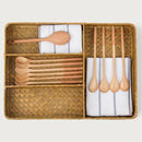 Handmade Straw Woven Storage Box Sundries / Tableware / Cosmetics Natural M