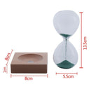 Green wood + glass + iron powder sand iron flowering magnetic hourglass wit L7H7