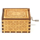 Retro Hand Cranked Wood Music Box Party Xmas Gift Household Decor Ornament