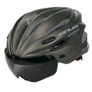 Cycling Helmet Women Men Adjustable Ultralight Bicycle Helmet Goggles Gray
