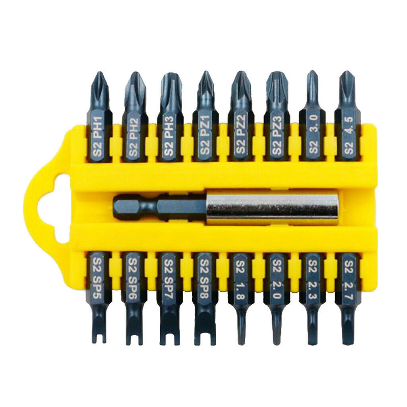 17Pcs Security Tamper Proof Multi-Bit Set Magnetic Holder Screwdriver Bits D
