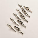10x Stainless Steel Crocodile Alligator Clip Cable Test Lead Jumper Wire JR
