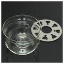 Heat-Resisting Teapot Warmer Base Clear Glass Round Shape Insulation TealighJ8X9