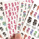 5 Sheets Waterproof Punk Dragon Decals Adhesive Nail Stickers Manicure Nail Art