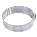 16-30cm Adjustable Round Stainless Steel Cake Ring Mold Layer Slicer Cutter ME