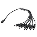 1 Female to 8 Male Splitter Power Cable Cord For CCTV Secuirty System Camer H3L1