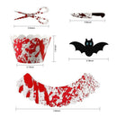 48Pcs Halloween Cupcake Toppers Wrappers Cake Picks Cupcake Liners Food Pic
