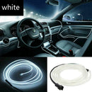 Red 2M 12V LED Car Auto Interior Decorative Atmosphere Lamps Lights Strip U4Z3