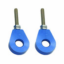 4 Pcs After Off-Road Motorcycle CNC Alxe Chain Adjuster Tensioner Blue KYE
