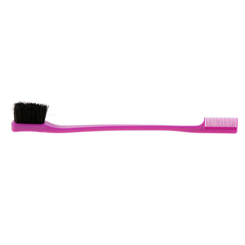 Edge Control Brush Eyelash Trimming Grooming Comb for Fly-aways Purple