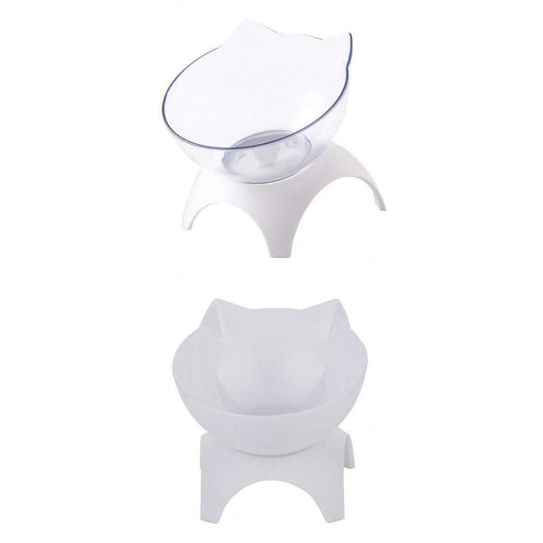 2pcs 15 Degree Tilted  Elevated Dog Bowl Raised Dog Feeder for Food & Water