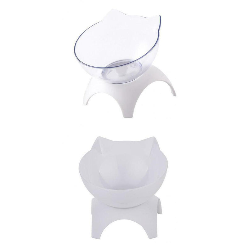 2pcs 15 Degree Tilted  Elevated Dog Bowl Raised Dog Feeder for Food & Water