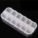 12 Compartment Plastic Storage Case Nail Art Jewelry Container Organizer Box LJ