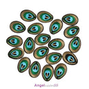 20pcs Peacock Eye Embroidered Cloth Iron On Patch Sew Motif Applique
