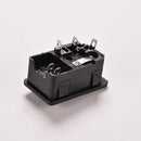 AC 250V 10A 3-pin Rocker Switch IEC320 C14 Power Inlet Socket With Fuse M&E