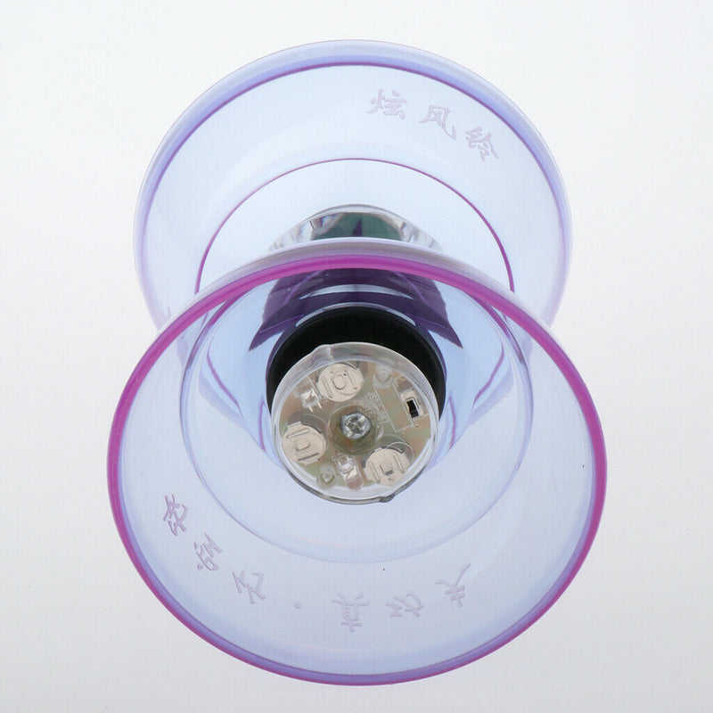 Juggling Toys Triple Bearing Lights Diabolo with Handsticks & String Purple