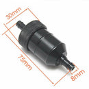 8mm Petrol Gas Fuel Filter Cleaner for Motorcycle Pit Dirt Bike ATV (Black)
