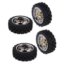 4Pcs RC Rock Crawler Car Tires Wheel Rim Set for 1/10 HSP Redcat  HPI