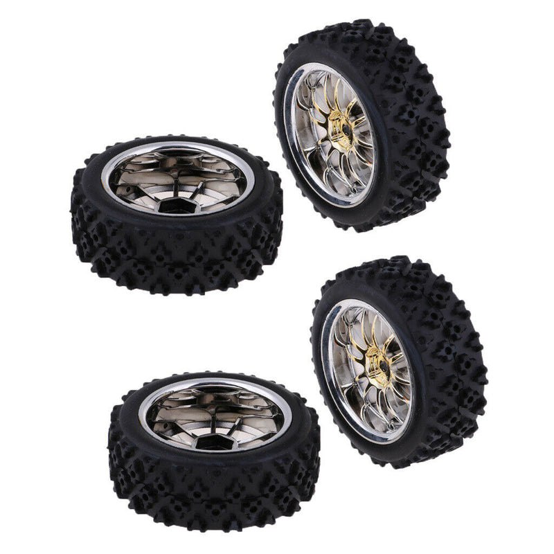 4Pcs RC Rock Crawler Car Tires Wheel Rim Set for 1/10 HSP Redcat  HPI