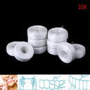 50m 10rolls white dental flosser oral hygiene floss teeth cleaning clean wax