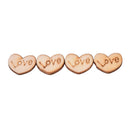 100pcs Wooden Love Heart Shape for Weddings Plaques Art Craft Embellishment ã€NME