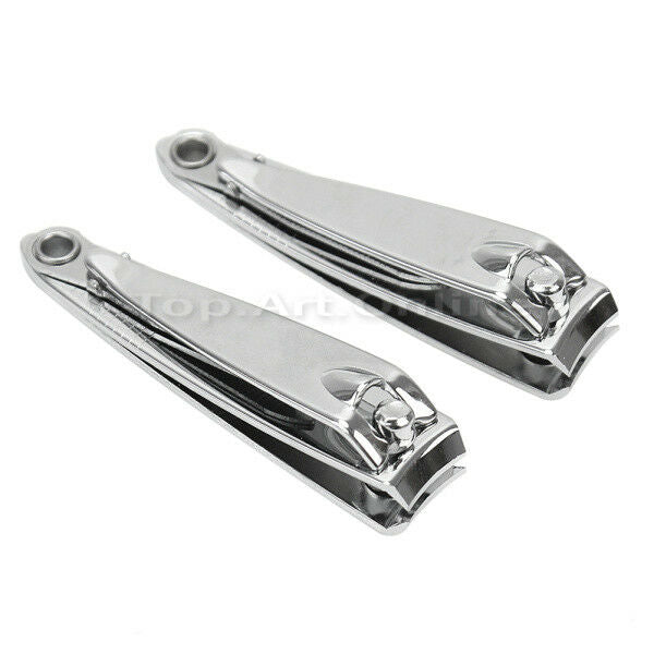 2Pcs Stainless Steel Toe Nail Clipper Cutter Trimmer Manicure Pedicure Tool