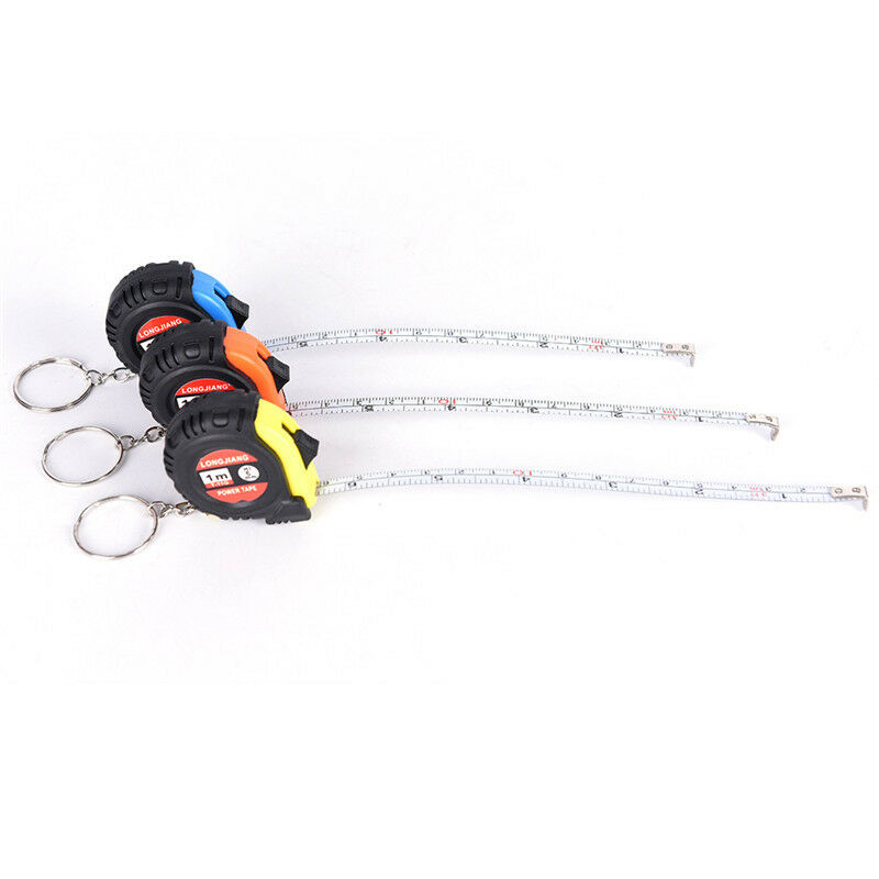 2pcs Retractable Ruler Tape Measure Key Chain Mini Pocket Size 1m Measure Tool3C