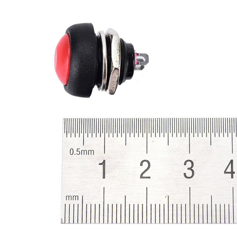 6Pcs PBS-33B Mini 12mm Waterproof Momentary ON/OFF Push Button Round Switc Kw