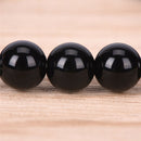 Black Tourmaline Matte Agate Stone Protection Yoga Beaded Stretch Bracelet ME