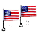 2x Universal Mini National Flags for Bike Scooter Motorcycle Handlebar