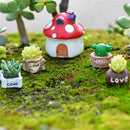 Moss Micro Landscape Ornaments Love Pot Plant Mix Size Fairy Garden DecorCraftOS