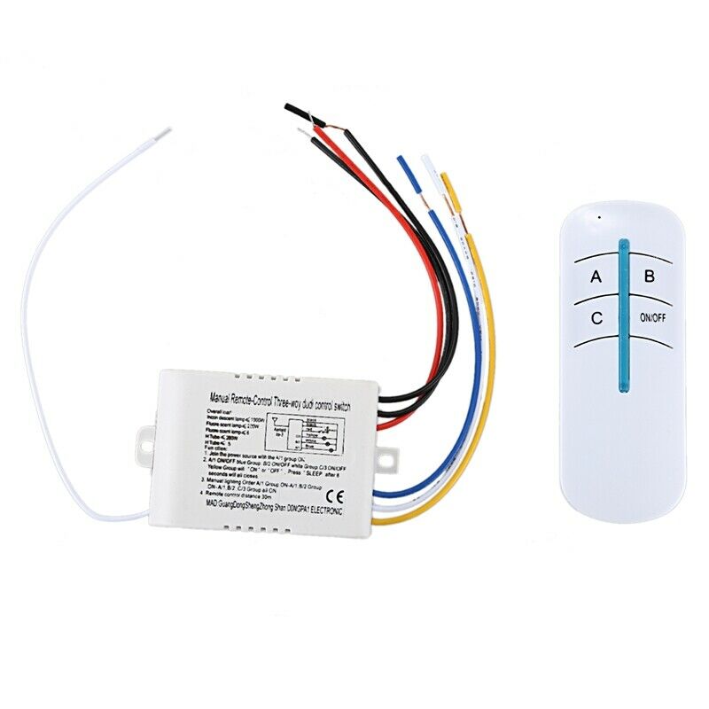 220V 3 Channels Way Digital Wireless Light Lamp Home Wall Corridor Switch SpY4Y3