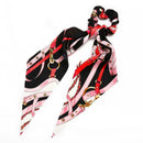 Retro Print Ribbon Hair Rope Women Ponytail Elastic Rubber Band (Style 3)
