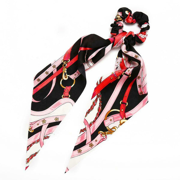Retro Print Ribbon Hair Rope Women Ponytail Elastic Rubber Band (Style 3)
