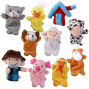 Baby Educational Plush Toys Finger Puppets Story Old MacDonald's Farm 10pcs