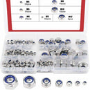 175-Piece Stainless Steel Nylon Lock Nut Assortment Kit, Size Include, M3 M O8N8