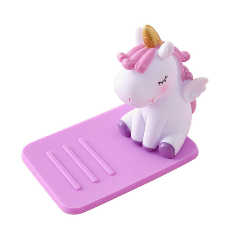 Anti-skid Phone Holder Rubber Cell Phone Stand Smartphone Dock White/Purple