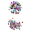 100pcs Rectangle Waterdrop Acrylic Rhinestone Button for DIY Craft 10*14mm