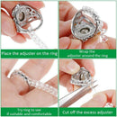 15 Ring Size Adjuster with 3 Sizes Clear Ring Sizer Resizer Fit for Loose Rings