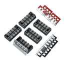 4 Positions Screw Terminal Strip Blocks Barrier 600V 25A Pre Insulated