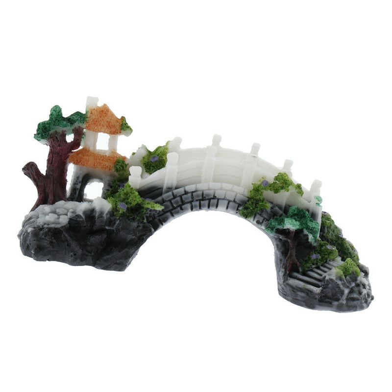 Aquarium Hide Hut Artificial Bridge Wonderful for   Tank Landscape Decor
