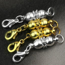 2Silver+2Gold Tone Strong Magnetic Necklace Exquisite Jewelry Clasps Buck YDG